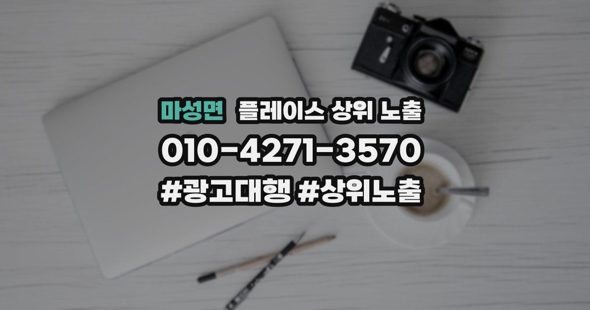 마성면 플레이스 상위 노출
