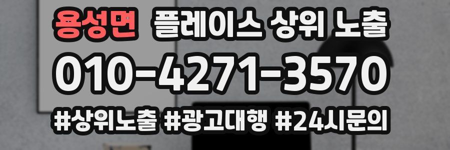 용성면 플레이스 상위 노출
