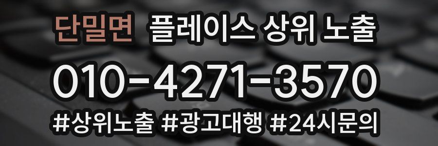 단밀면 플레이스 상위 노출