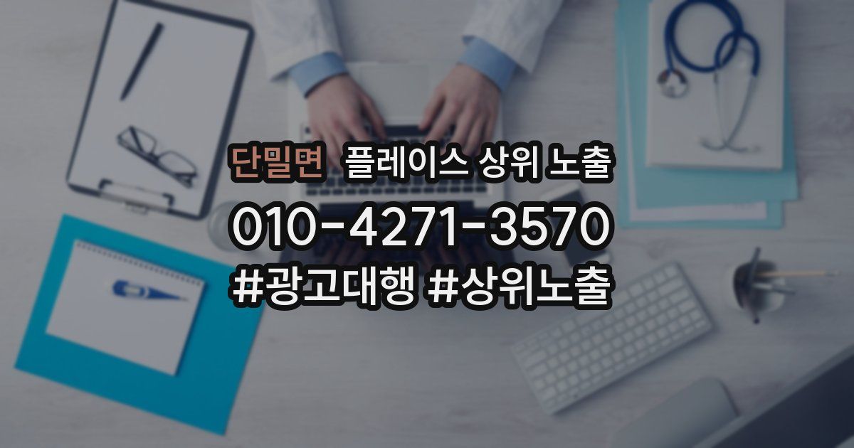 단밀면 플레이스 상위 노출