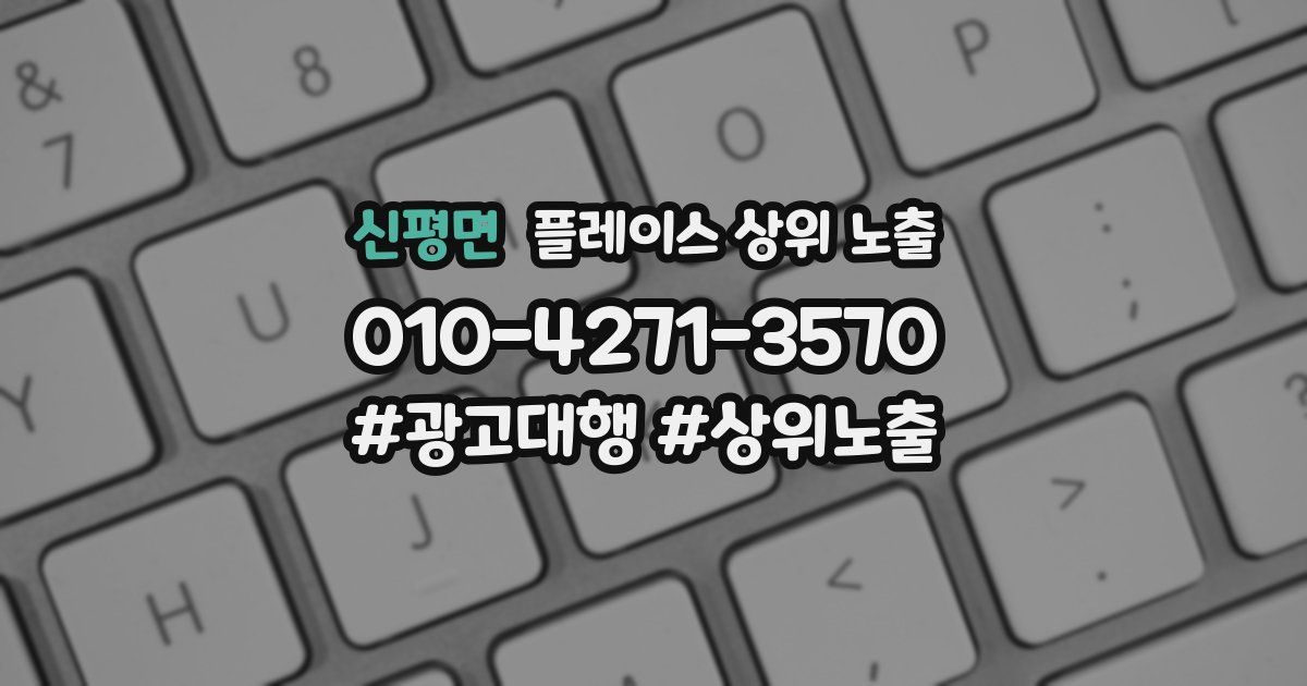 신평면 플레이스 상위 노출
