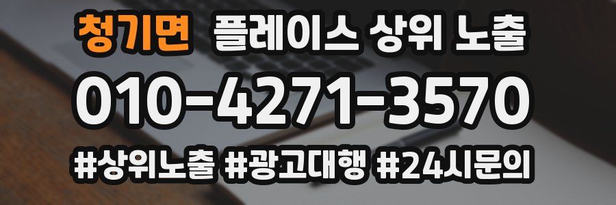 청기면 플레이스 상위 노출