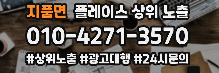 지품면 플레이스 상위 노출