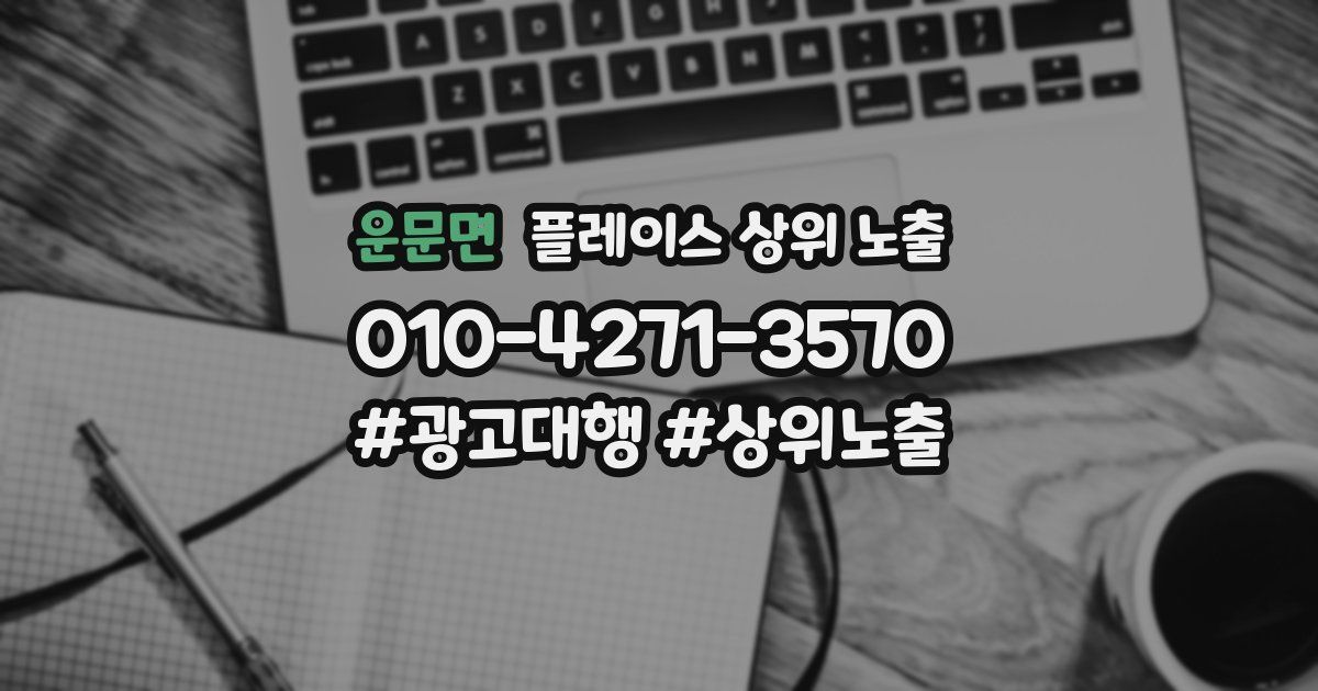 운문면 플레이스 상위 노출