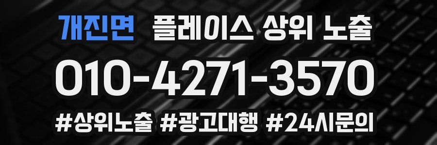 개진면 플레이스 상위 노출