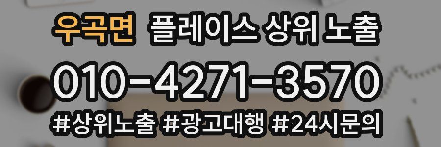우곡면 플레이스 상위 노출