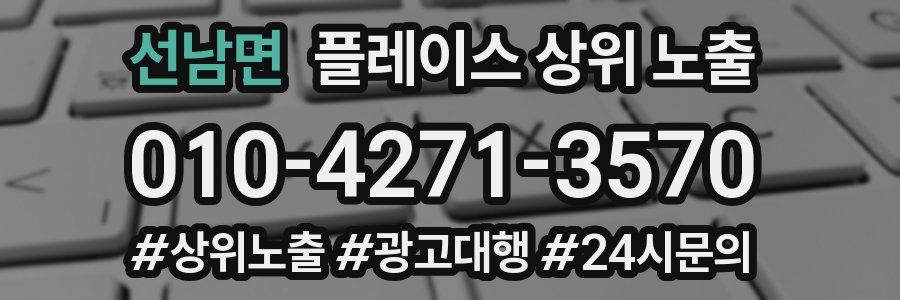 선남면 플레이스 상위 노출