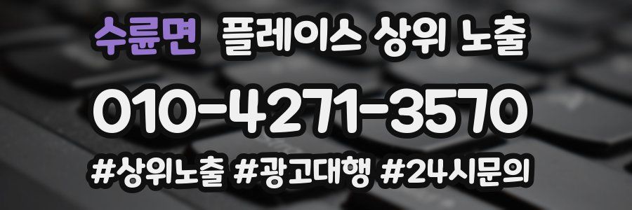 수륜면 플레이스 상위 노출