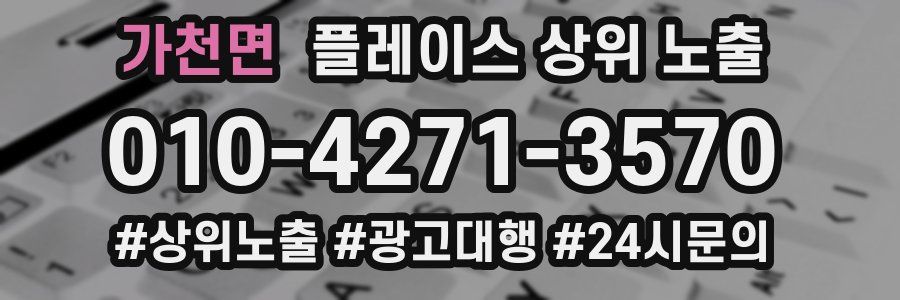 가천면 플레이스 상위 노출