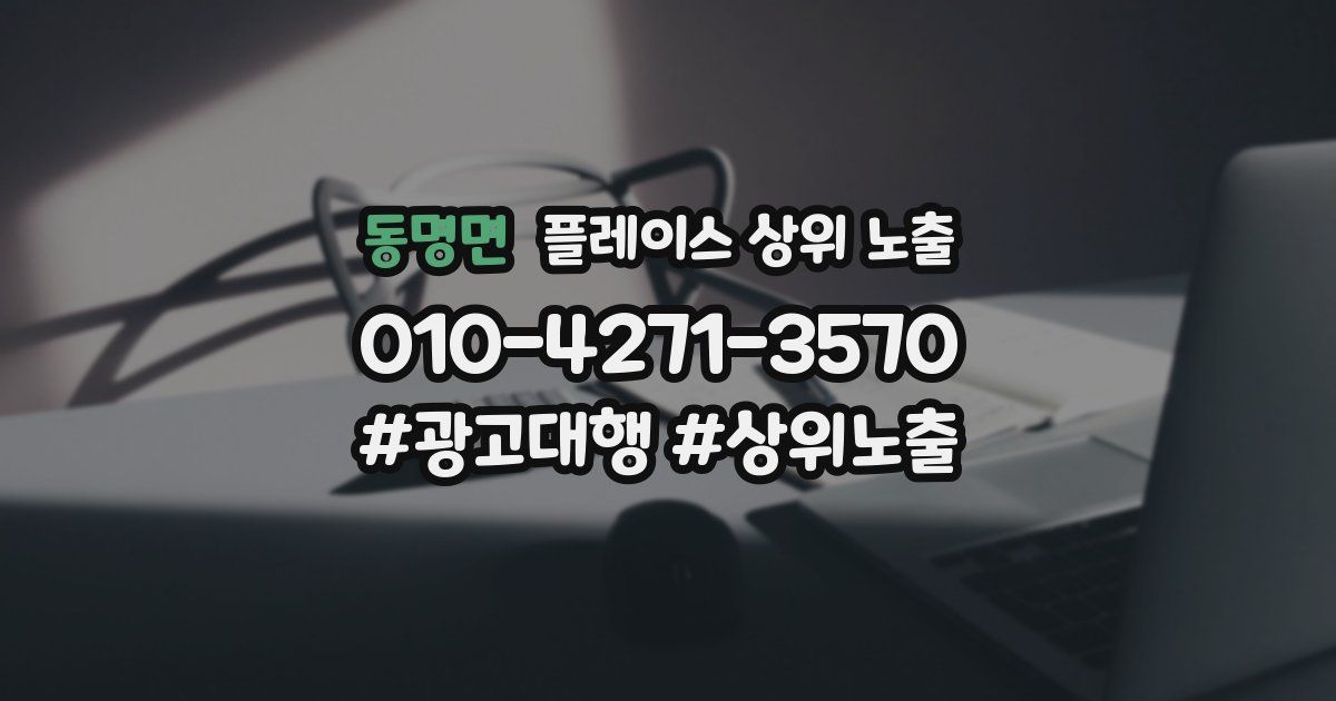 동명면 플레이스 상위 노출
