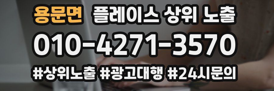 용문면 플레이스 상위 노출