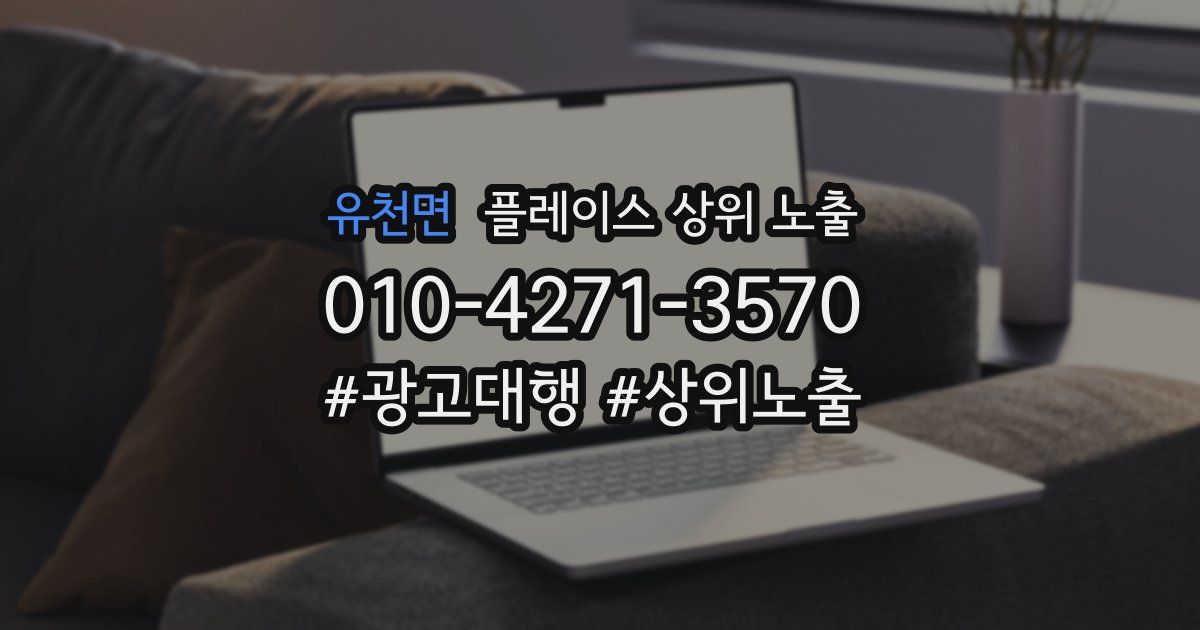 유천면 플레이스 상위 노출