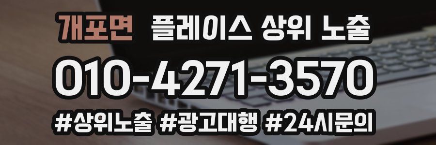 개포면 플레이스 상위 노출