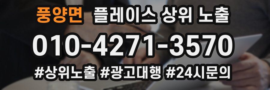 풍양면 플레이스 상위 노출