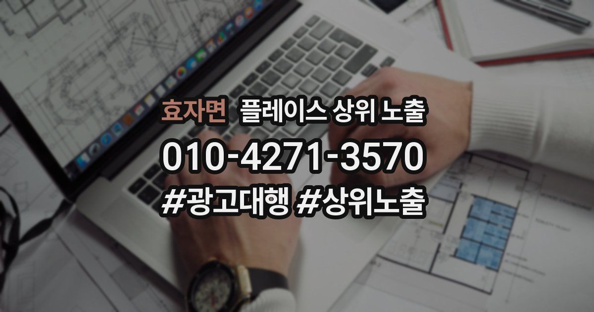 효자면 플레이스 상위 노출