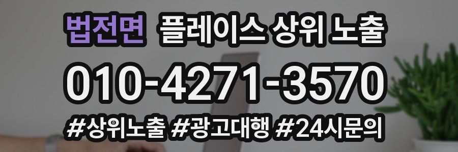 법전면 플레이스 상위 노출