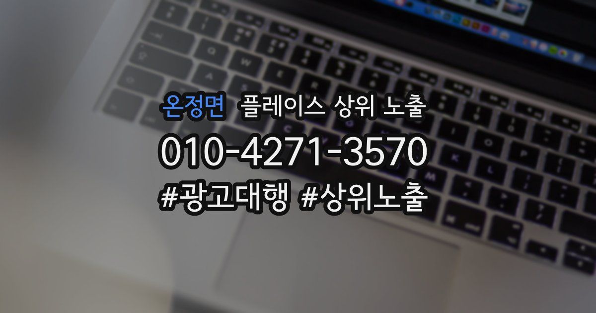 온정면 플레이스 상위 노출