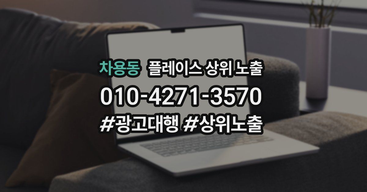 차용동 플레이스 상위 노출