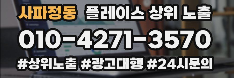 사파정동 플레이스 상위 노출