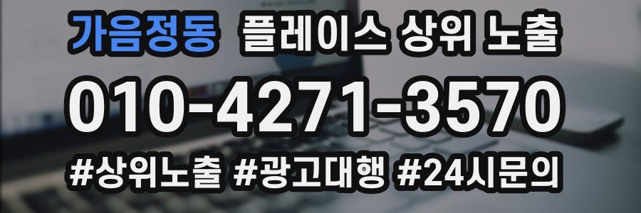 가음정동 플레이스 상위 노출