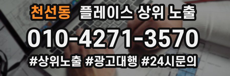 천선동 플레이스 상위 노출