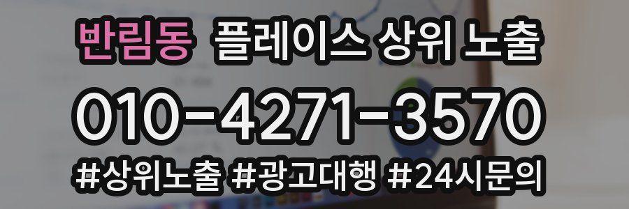 반림동 플레이스 상위 노출