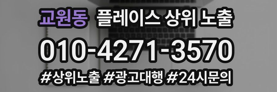 교원동 플레이스 상위 노출