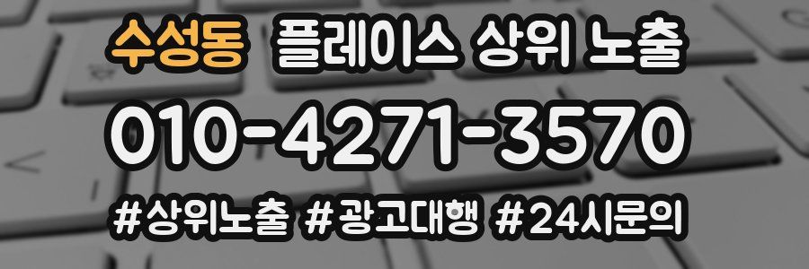 수성동 플레이스 상위 노출