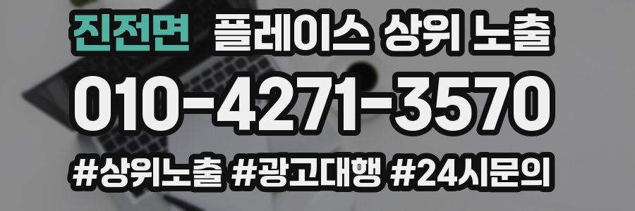진전면 플레이스 상위 노출