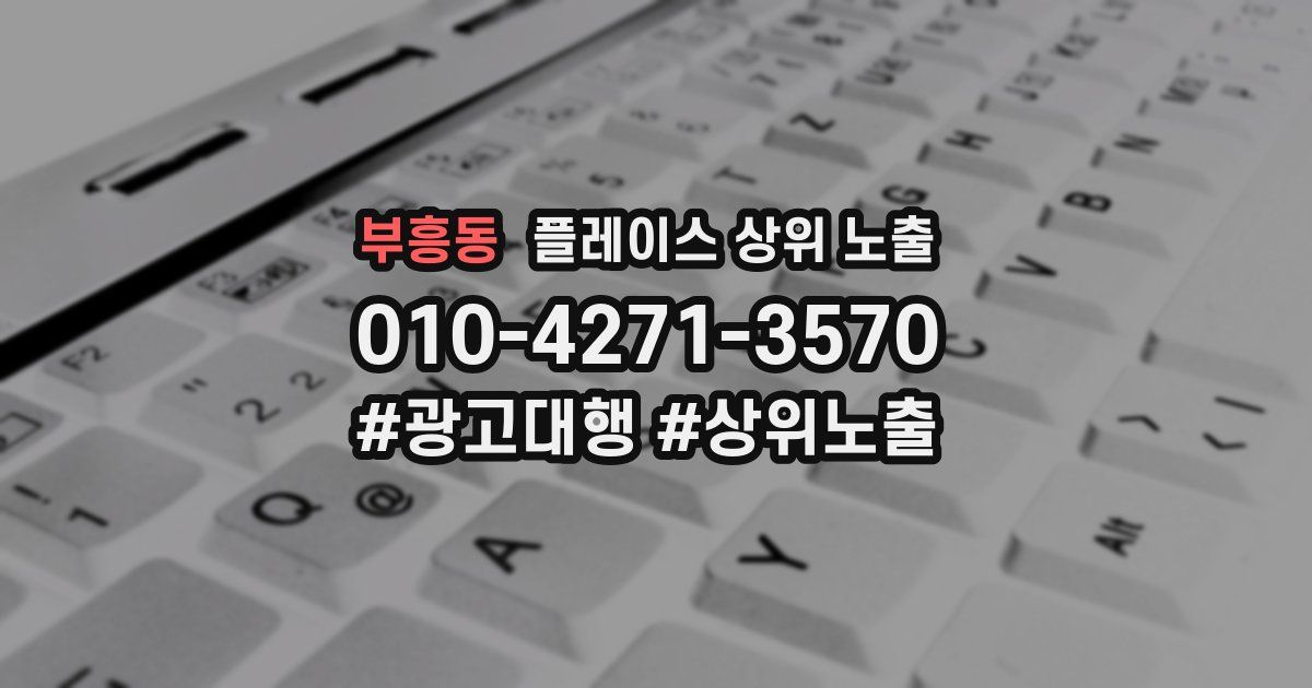 부흥동 플레이스 상위 노출