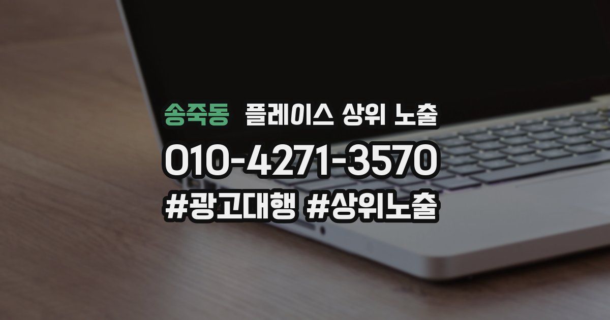송죽동 플레이스 상위 노출