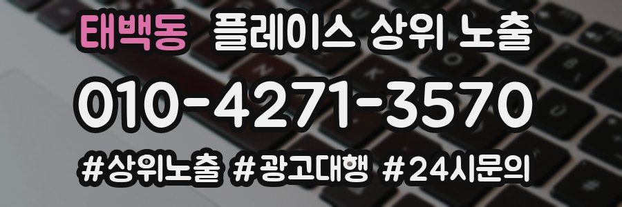 태백동 플레이스 상위 노출