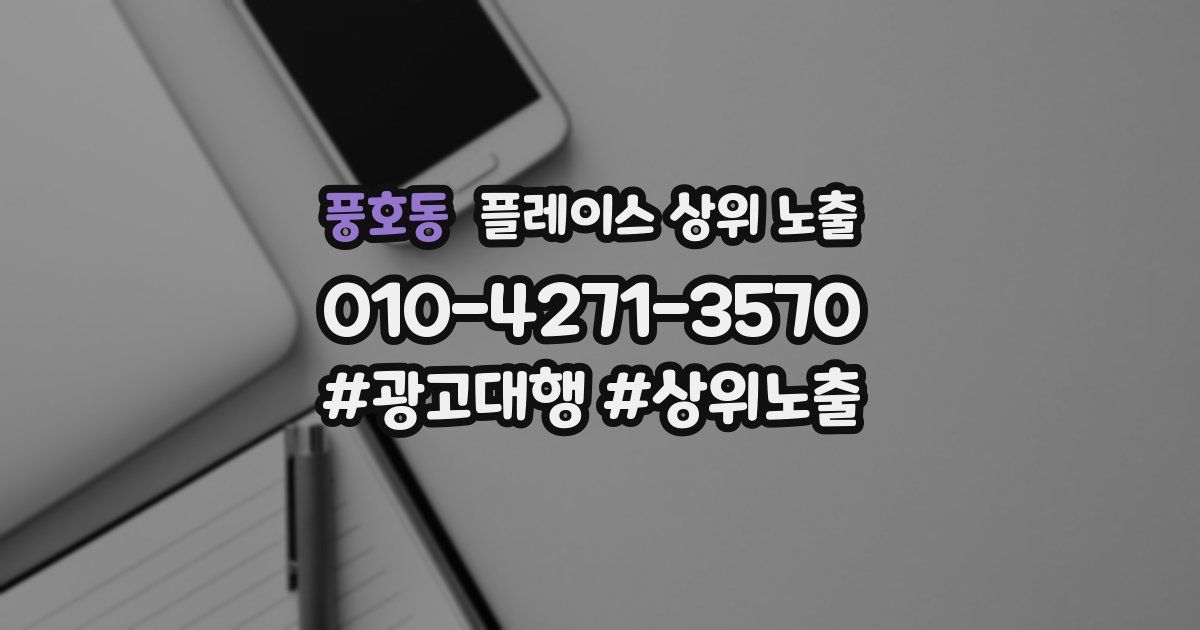 풍호동 플레이스 상위 노출