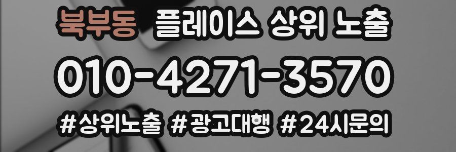 북부동 플레이스 상위 노출