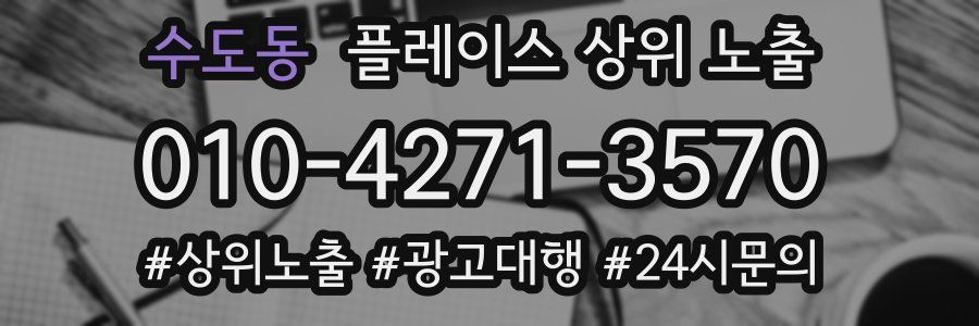 수도동 플레이스 상위 노출