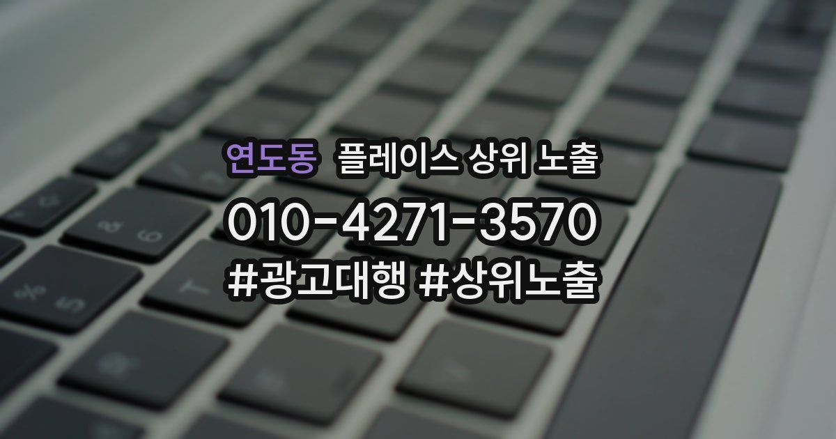 연도동 플레이스 상위 노출