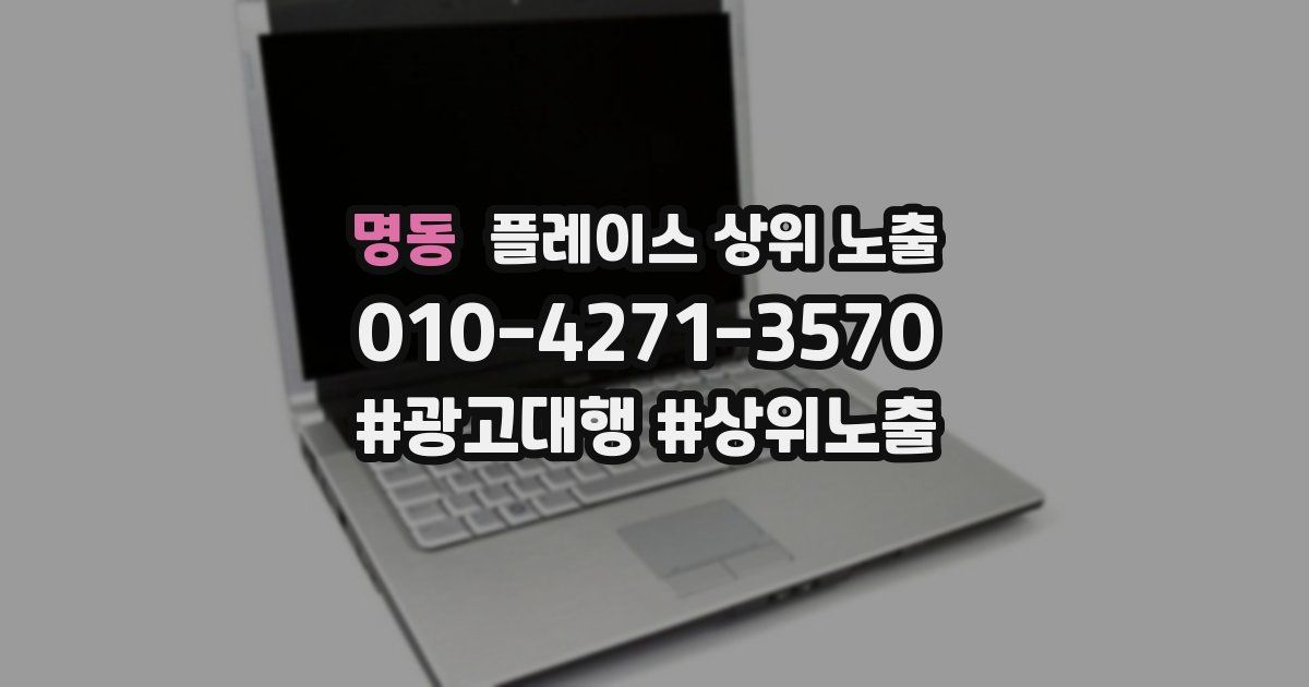 명동 플레이스 상위 노출