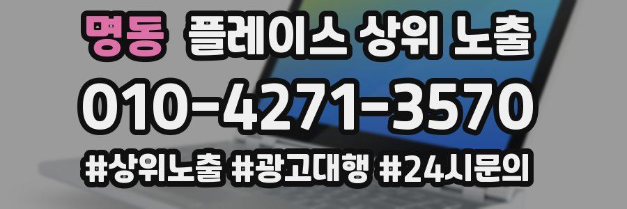 명동 플레이스 상위 노출