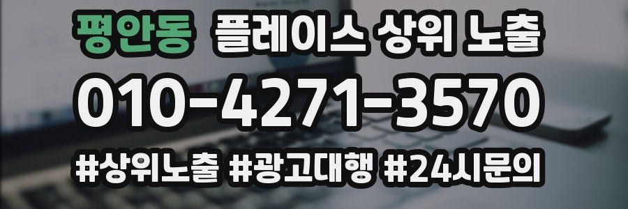 평안동 플레이스 상위 노출