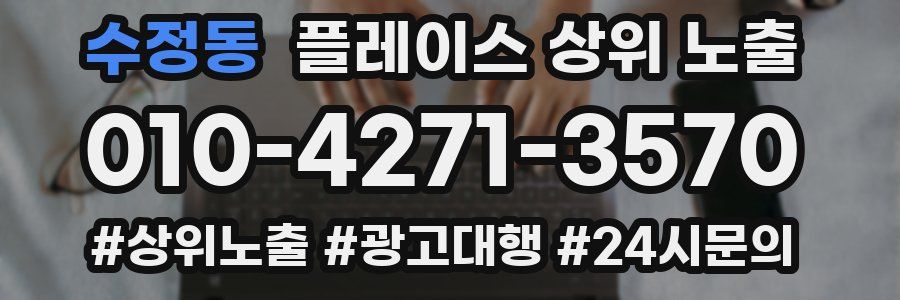 수정동 플레이스 상위 노출