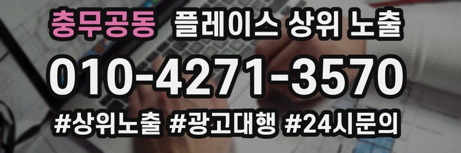 충무공동 플레이스 상위 노출