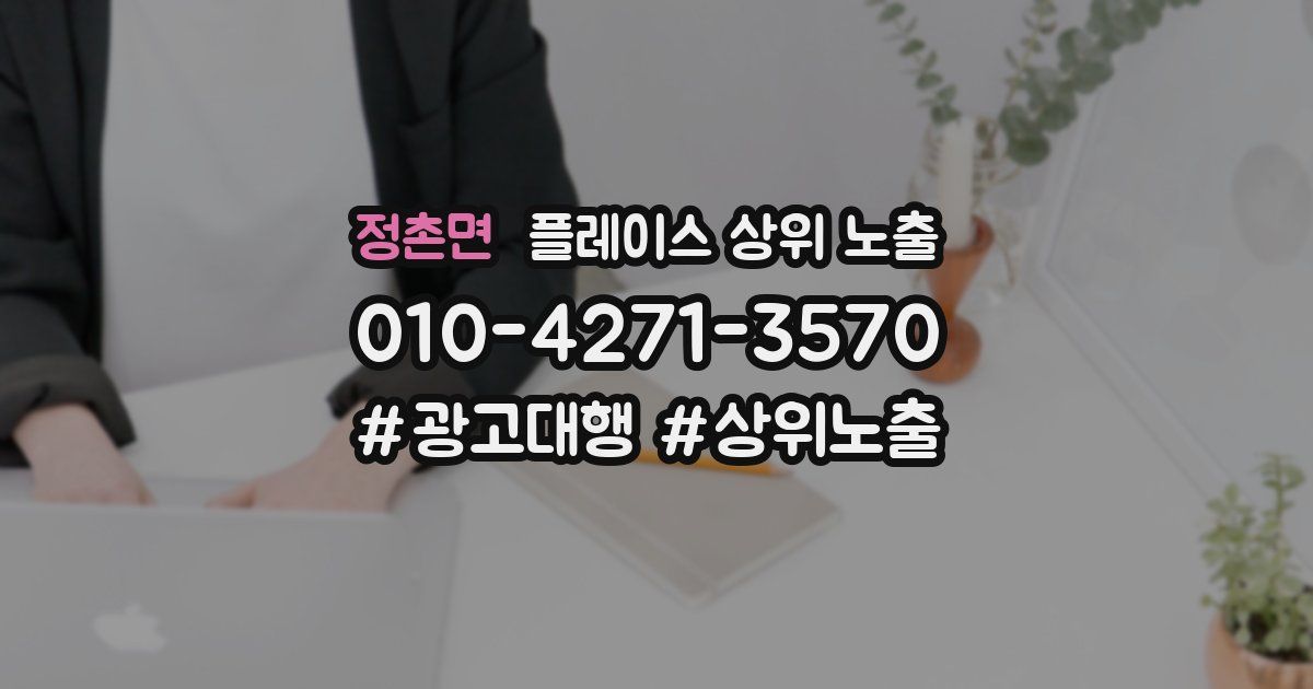 정촌면 플레이스 상위 노출