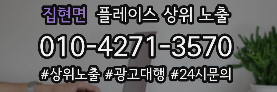 집현면 플레이스 상위 노출