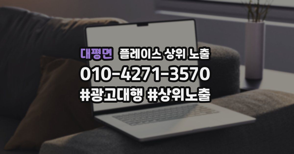 대평면 플레이스 상위 노출