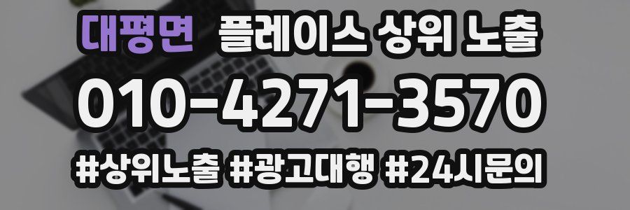 대평면 플레이스 상위 노출