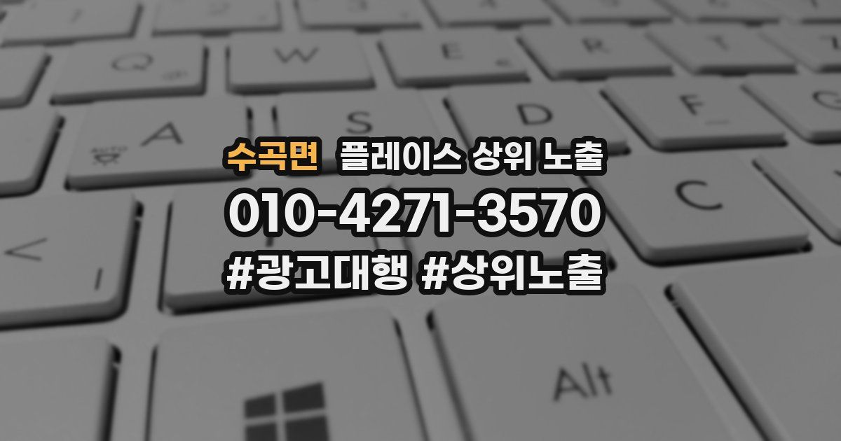 수곡면 플레이스 상위 노출
