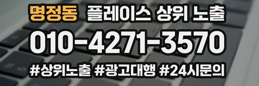 명정동 플레이스 상위 노출