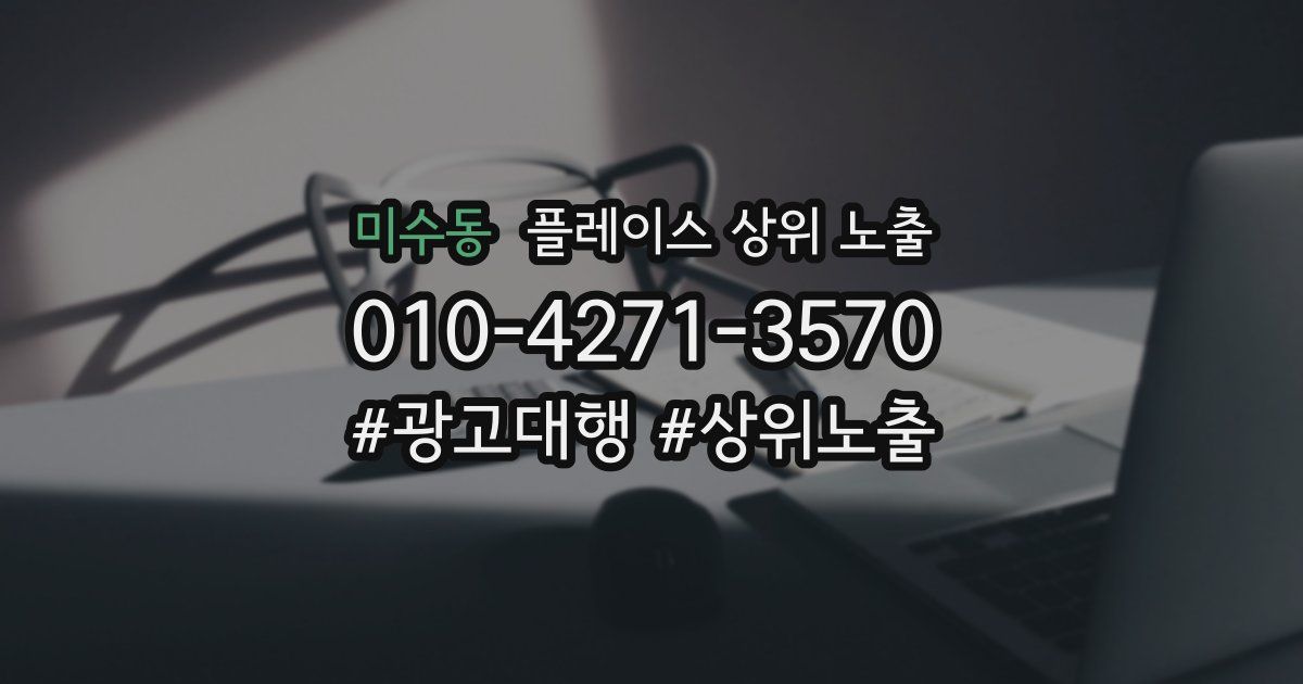 미수동 플레이스 상위 노출