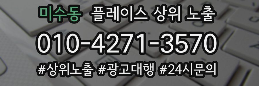 미수동 플레이스 상위 노출