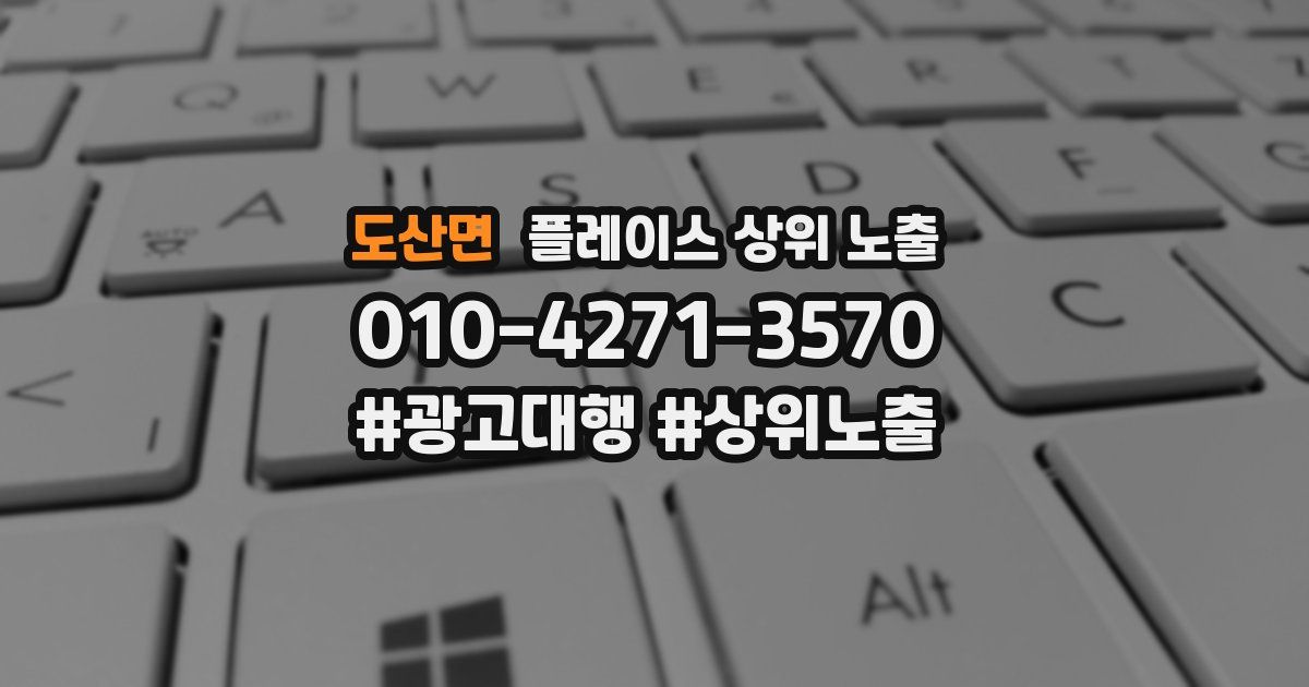도산면 플레이스 상위 노출